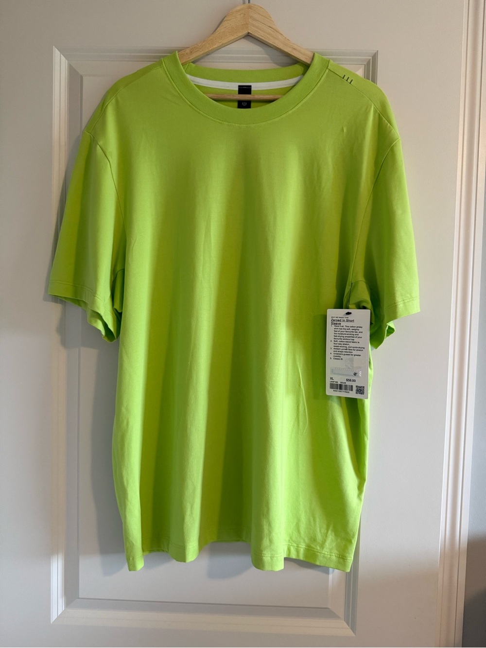 Lululemon Zeroed In Short Sleeve Shirt SOUR Size XL New